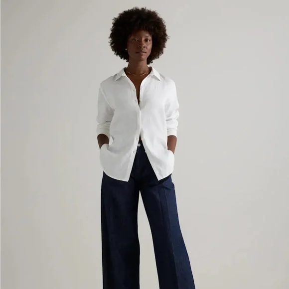 NWT Quince 100% European Linen Long-Sleeve Shirt - Picture 9 of 13